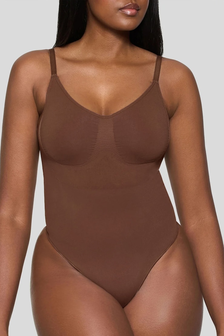 BOOMBA | Backless Sculpt Bodysuit Cocoa large