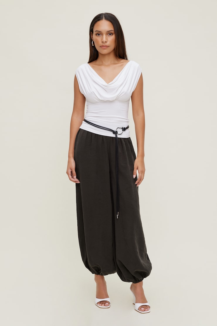 Irregular Buckle Wrap Belt Silver / Black large