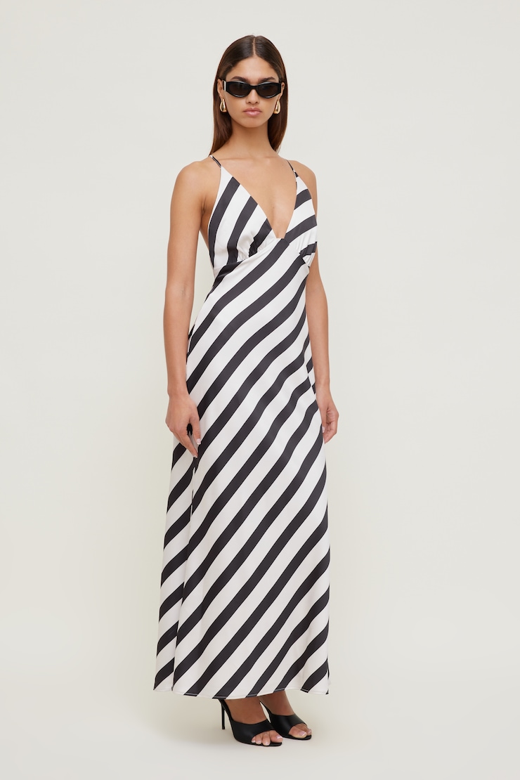 Livia Satin Midi Dress