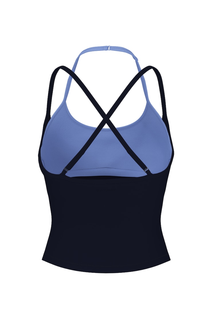 Active Layered Tank Top, Naughty Navy Blue/Blue Blush, large