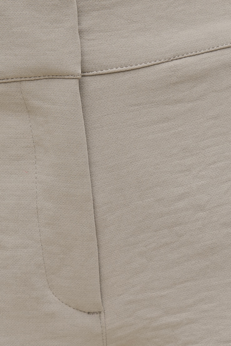 Pantalon fluide à jambe droite Camelia Beige galet large