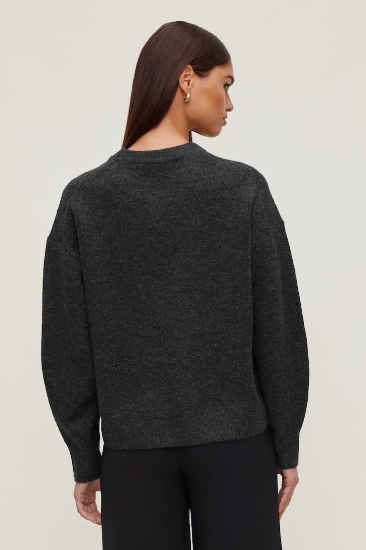 Rory Oversized Sweater Charcoal Grey Melange large