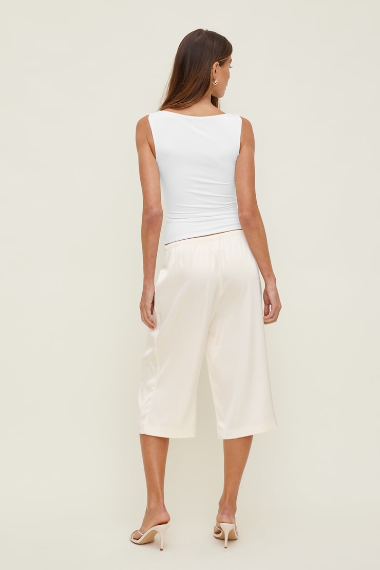 Leo Satin Capri Pants Sea Salt Cream large