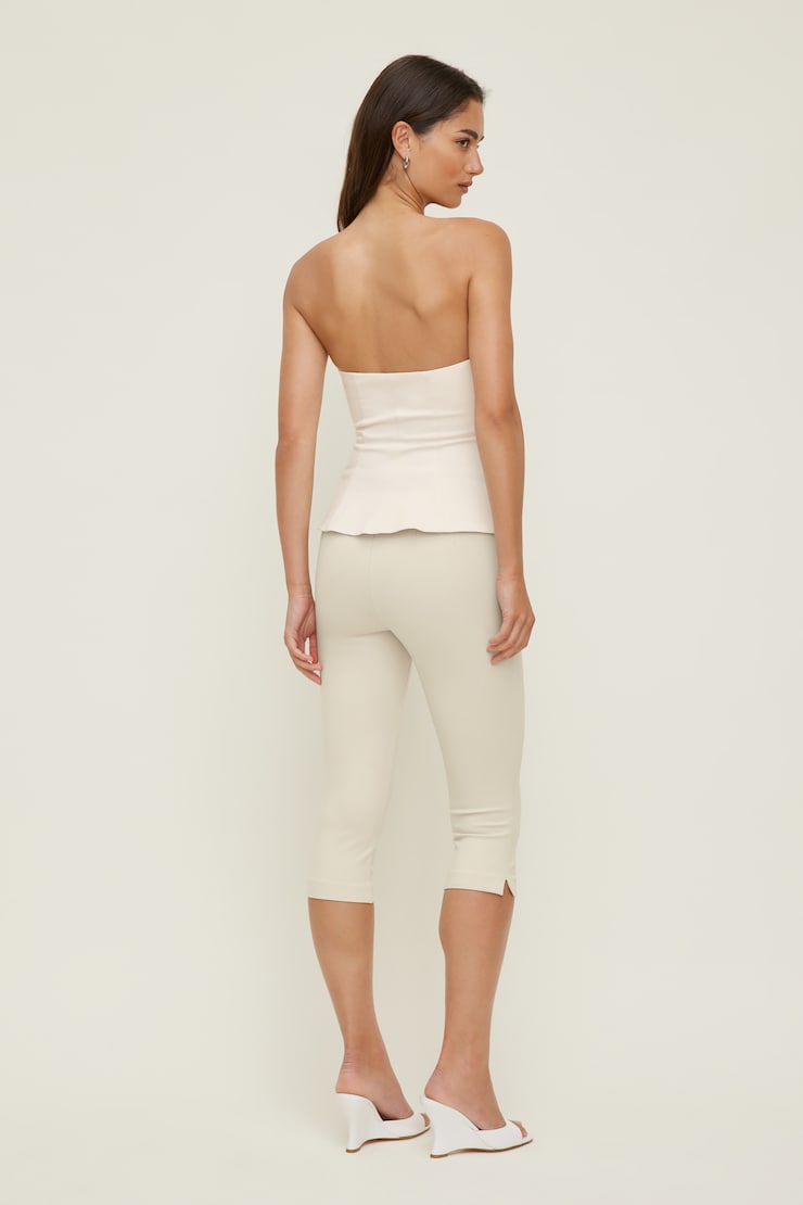 Peplum Bustier Top Sea Salt Cream large