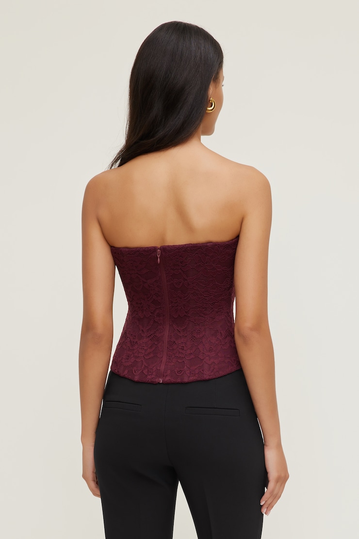 Lace Corset Top Maroon Banner large