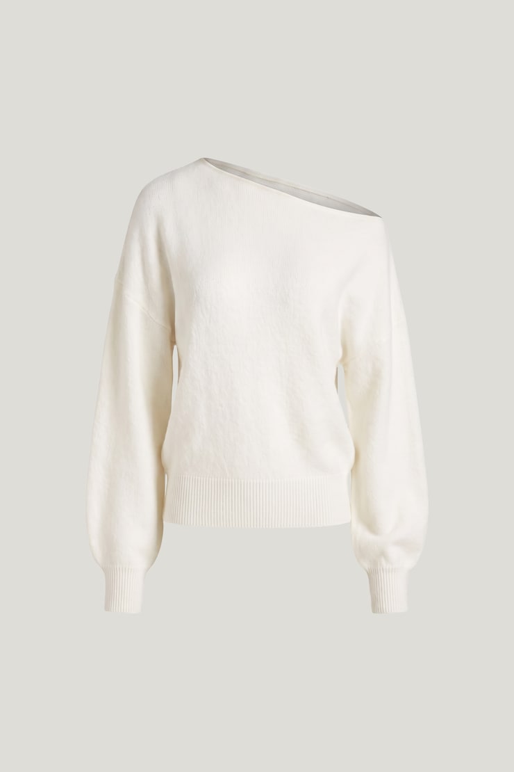 Lola Off Shoulder Sweater Snow White large