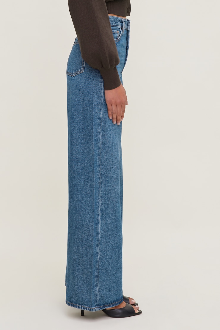 Harlow Ultra High Rise Wide Leg Jeans Medium Dark Indigo / Southern Blue large
