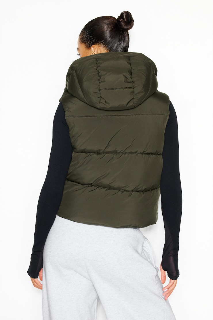 Perfect Puff Vest, DARK KHAKI, large