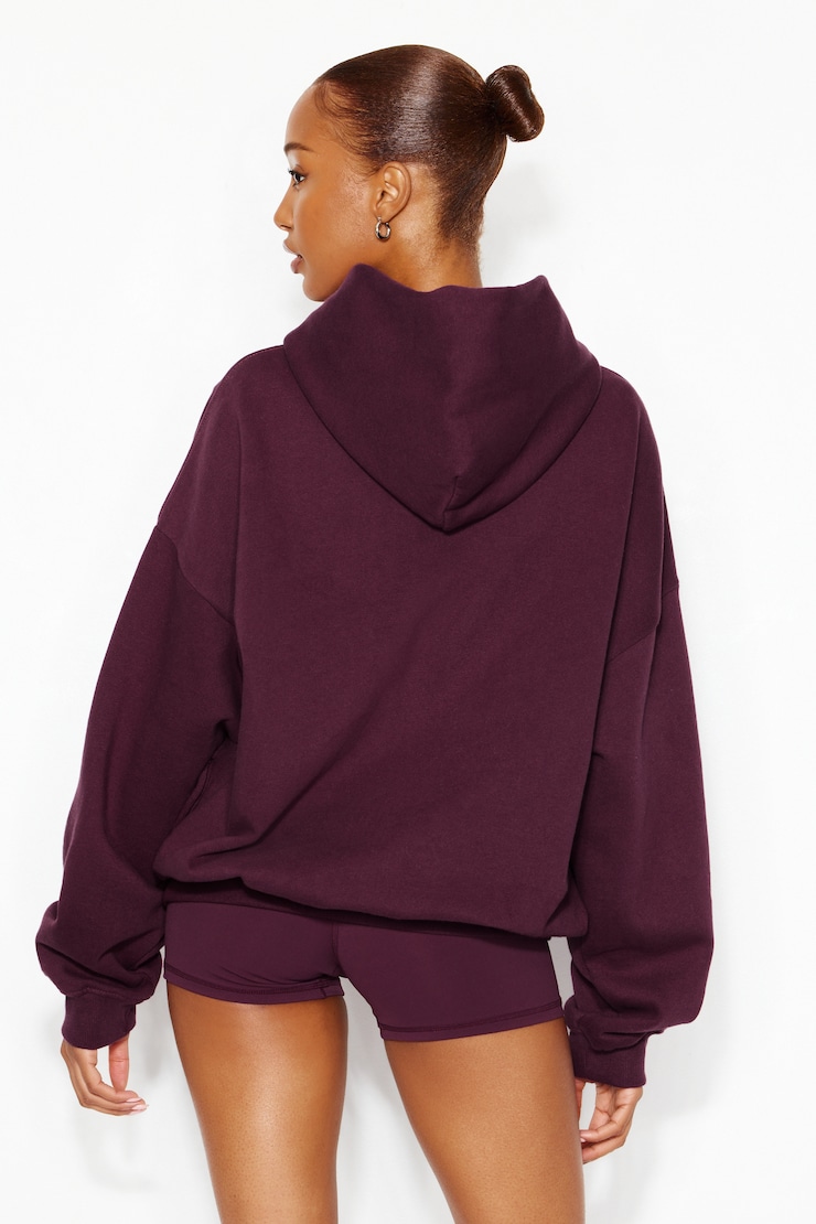 UltraFleece Hoodie, Fig Fantasy Maroon, large