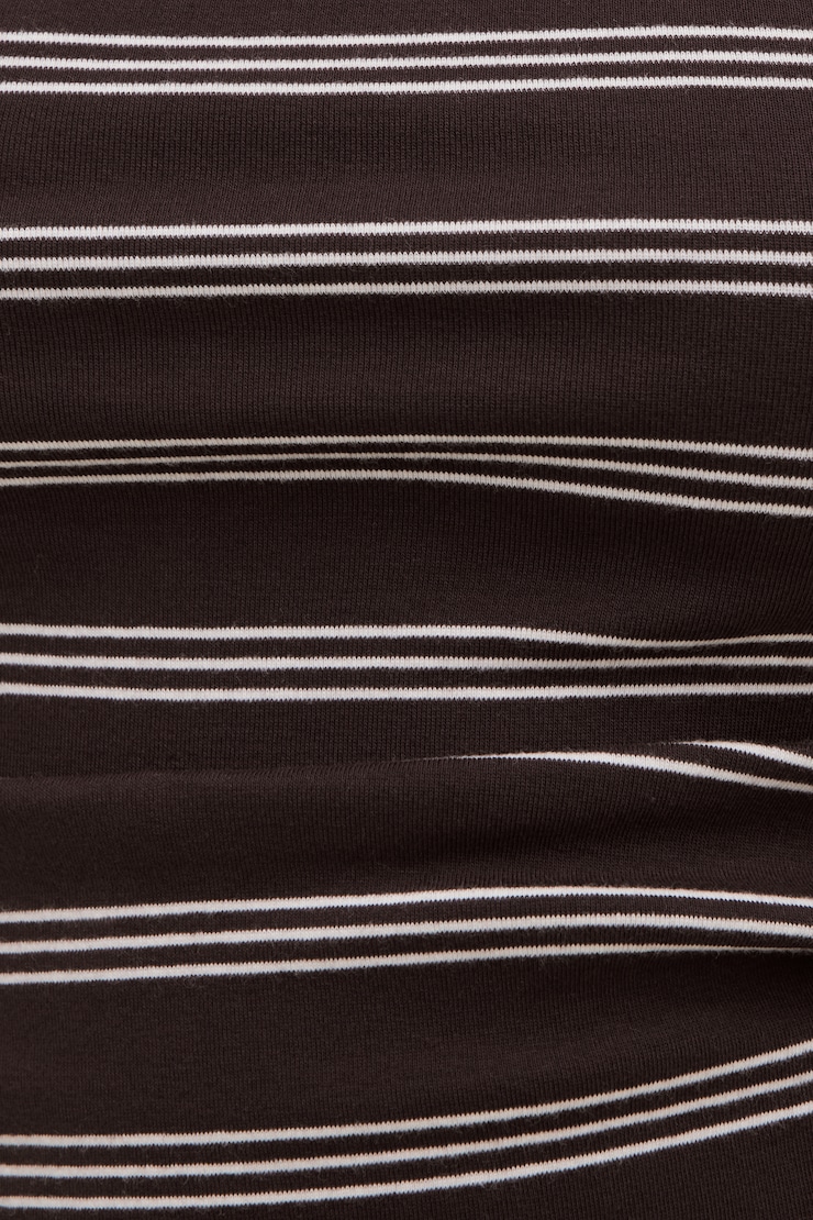 Maude Striped T Shirt Cherry Lacquer Burgundy / White Stripes large