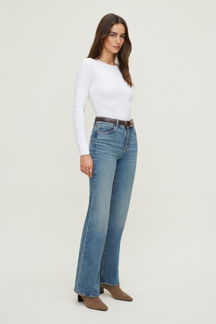 Sculpt Crewneck Bodysuit Bright White large