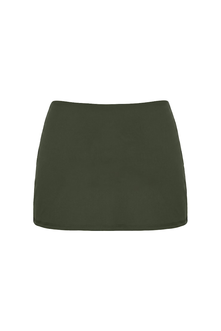 Active Low Rise Micro Skort, Olive Obsession, large