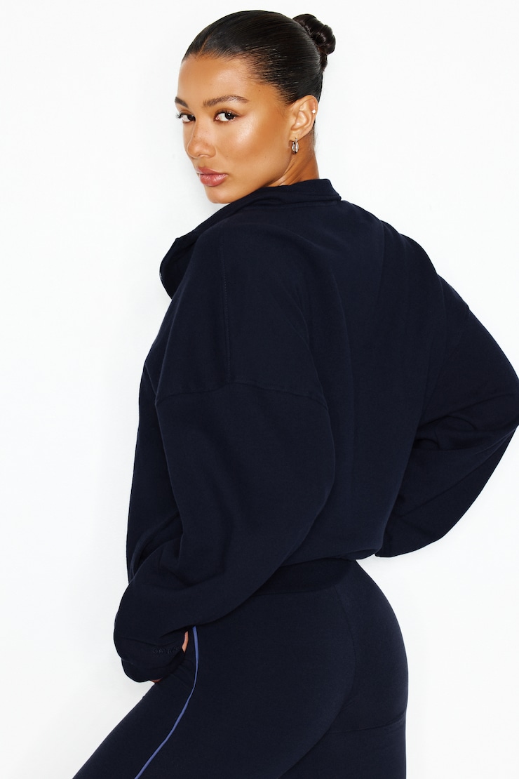 UltraFleece Half Zip Sweatshirt, Naughty Navy Blue, large