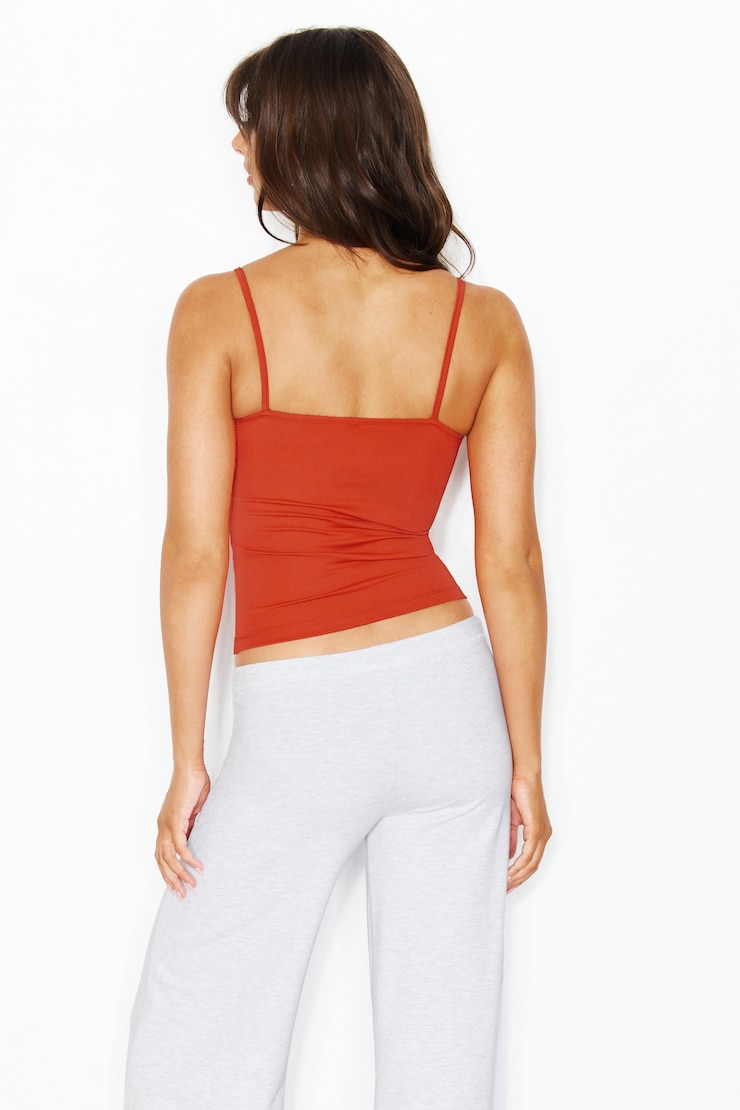 Sleek Scoop Cami Top, Pumpkin Puree Orange, large