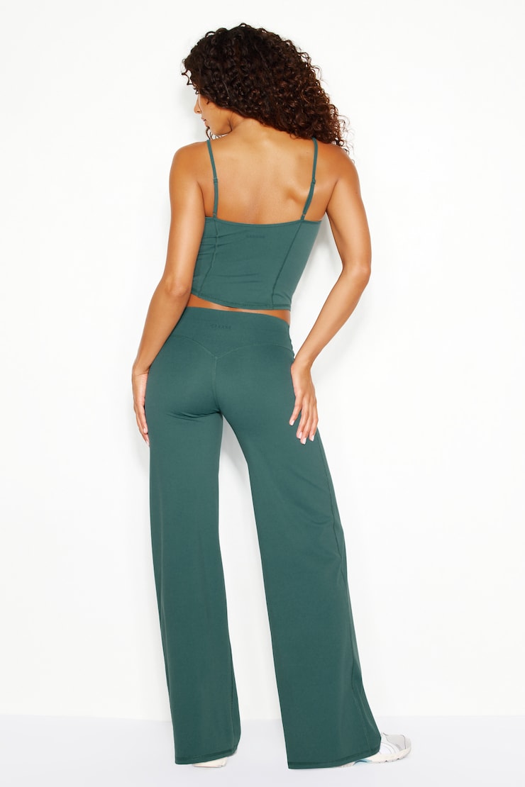 Pantalon Perfect Peachᵐᶜ à jambe large, Tentation sarcelle, large