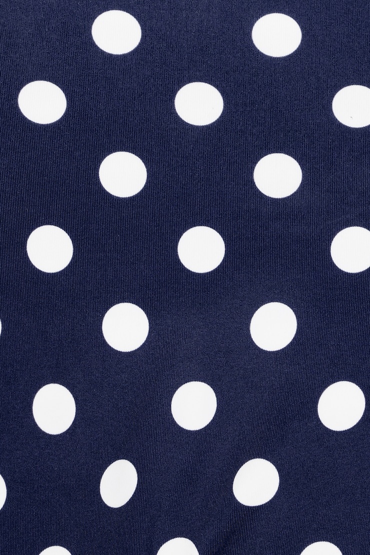 Reversible Slider Triangle Bikini Top, Blue Depths Dots/Stripes, large