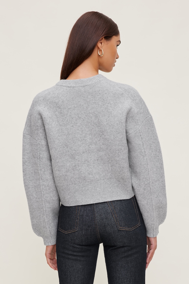 Rylie Balloon Sleeve Sweater Fall Grey Mix large