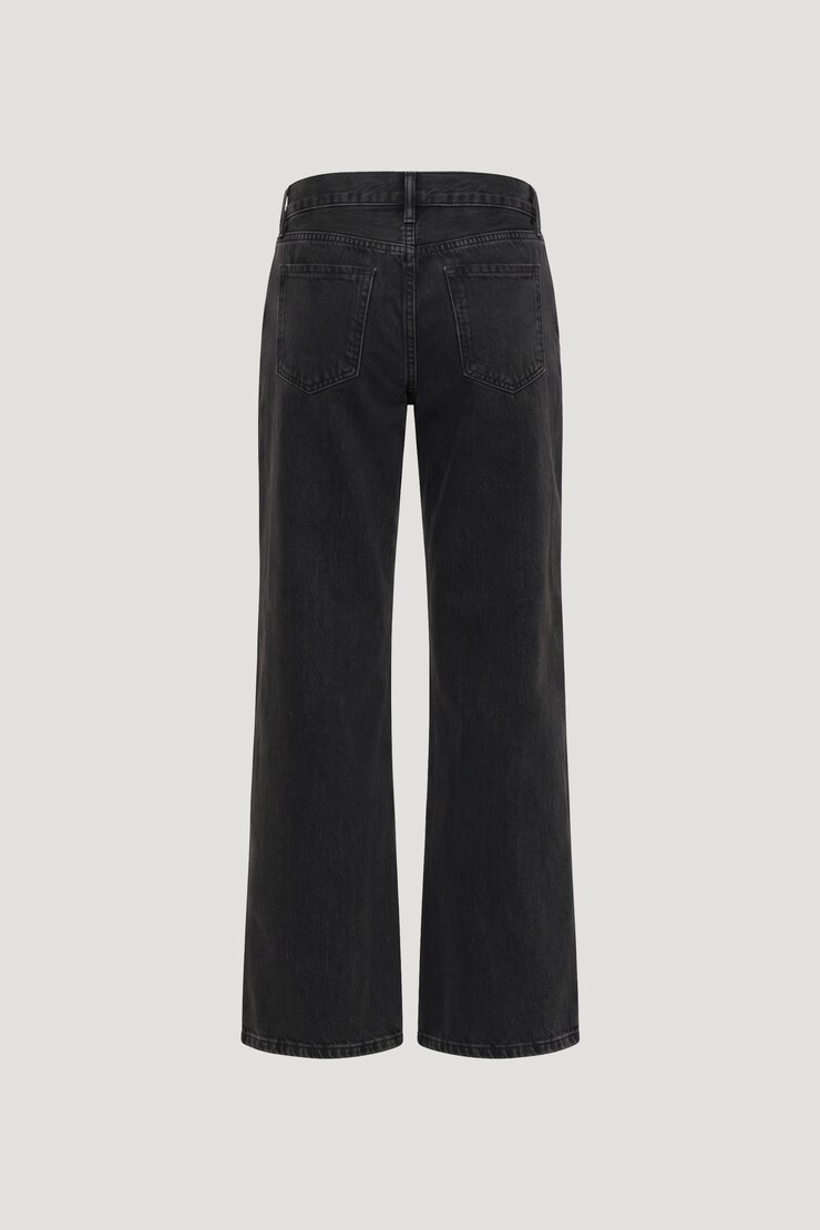 Jules Relaxed Low Rise Straight Leg Jeans Nightfall Black large
