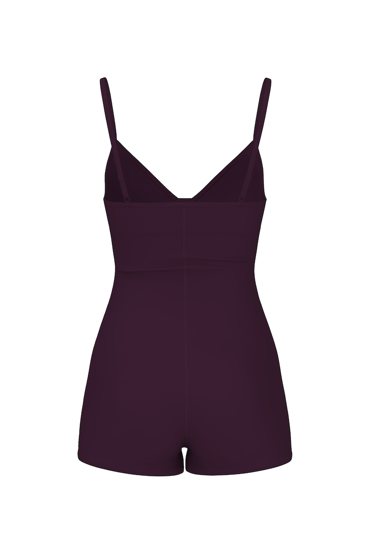 Active Cami Romper, Wild Berry Maroon, large