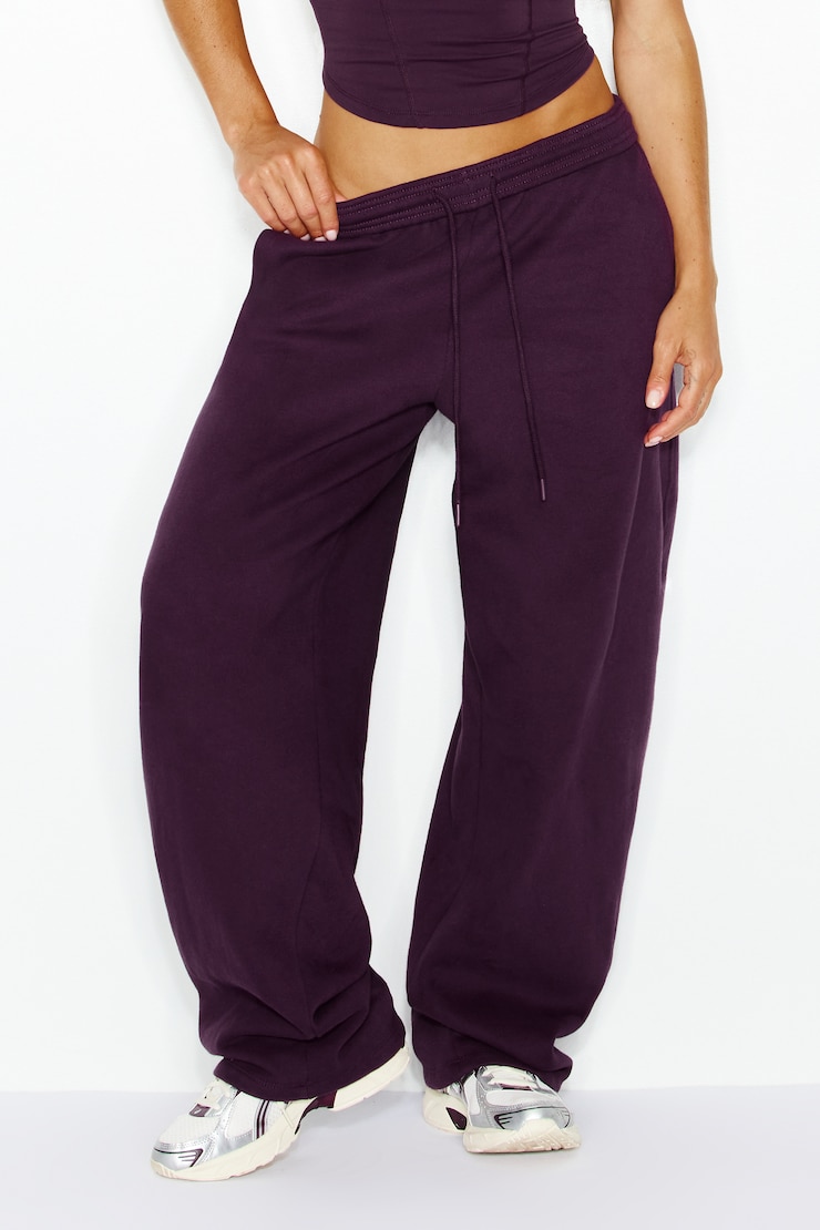 UltraFleece Barrel Leg Sweatpants, Wild Berry Maroon, large