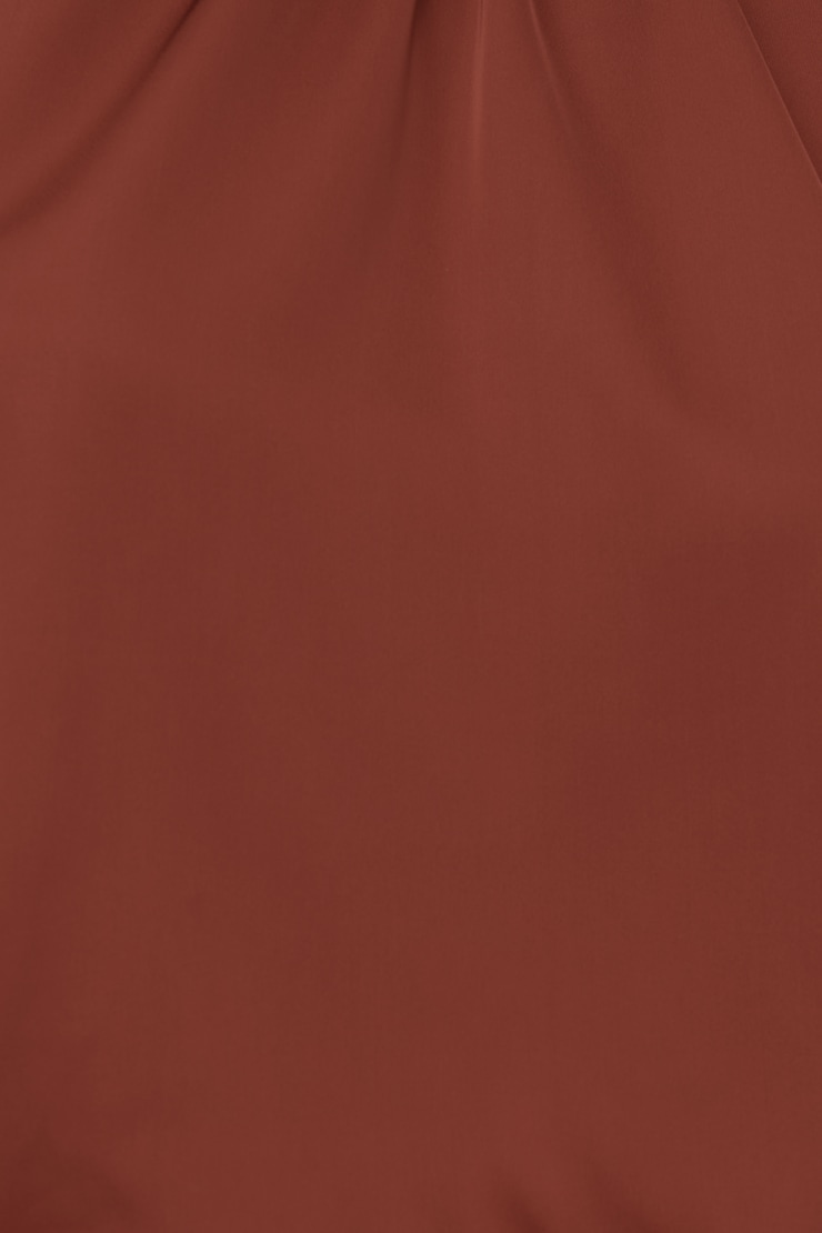 Paloma Bubble Satin Halter Blouse Dark Paprika Burgundy large
