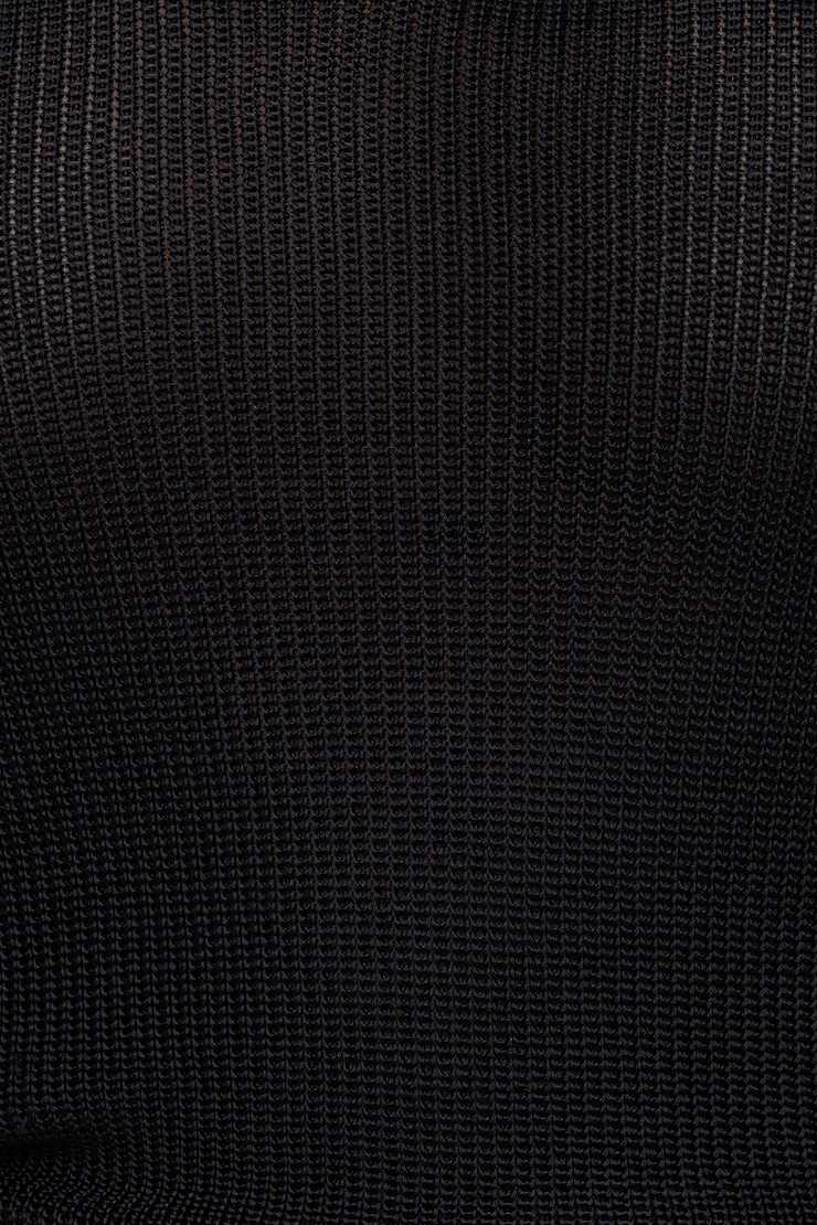 High Shine Sweater Tank Top Jet Black large