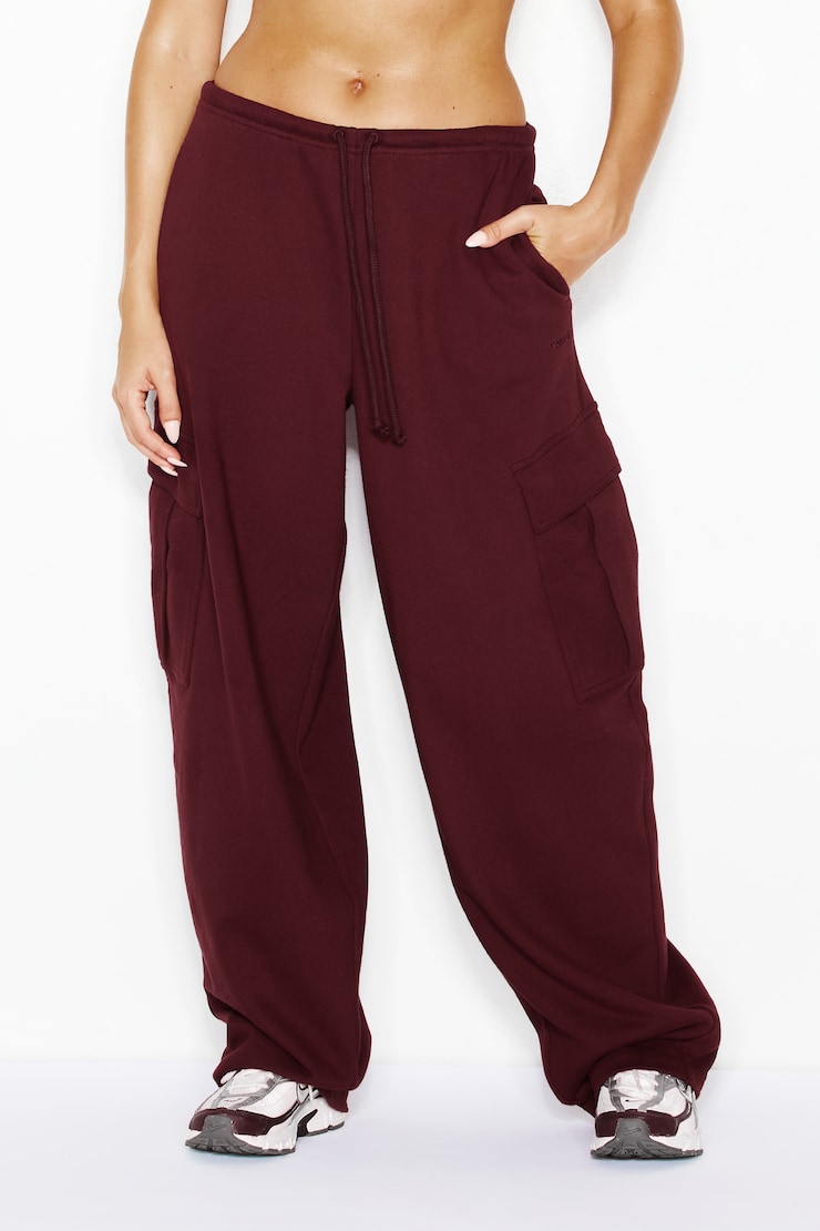 SoftTerry Barrel Cargo Pants, BURGUNDY BITE, large