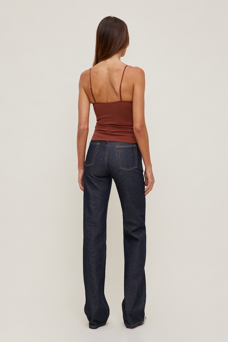 Mindi Padded Bustier Top Dark Paprika Burgundy large
