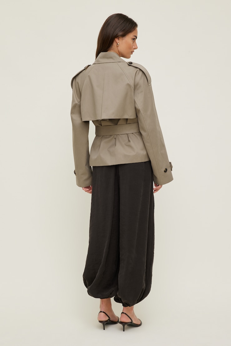 Remi Short Trench Coat DESERT TAUPE large