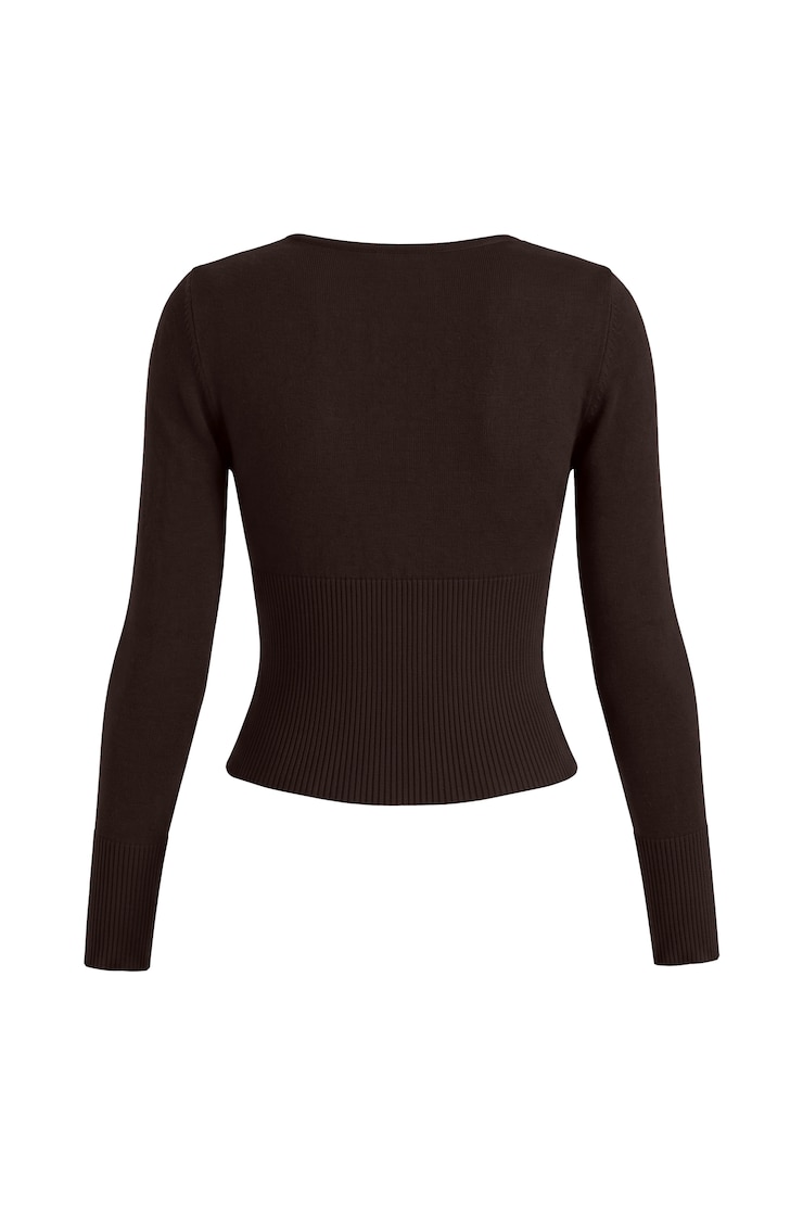 Wrap Me Sweater, Chocolate Mousse Brown, large