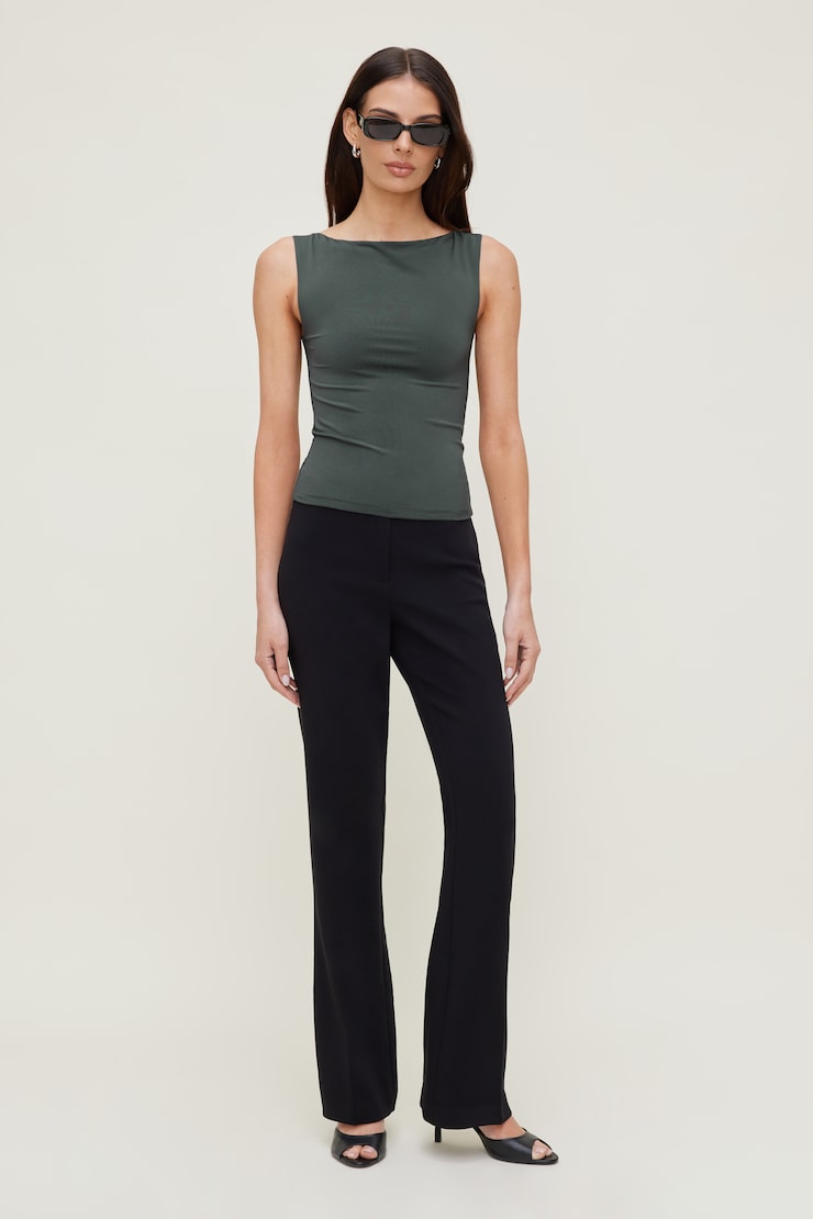 Nola Sculpt Tank Top Urban Chic Green large