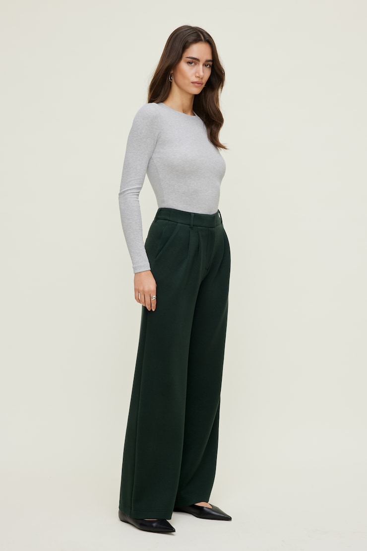 Alex Anywear Wide Leg Pants Scarab Green large