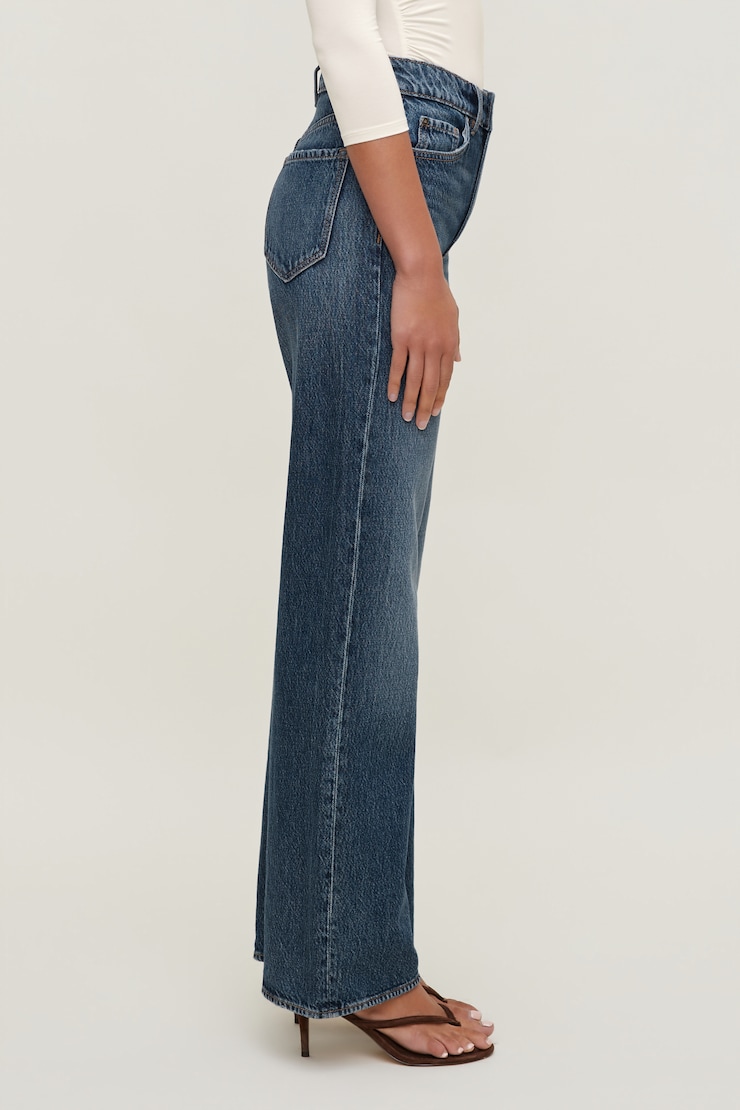 Heidi High Rise Wide Leg Jeans Medium Indigo / Aspen large