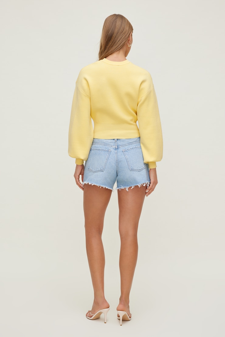 Bea Crewneck Sweater Italian Straw Yellow large