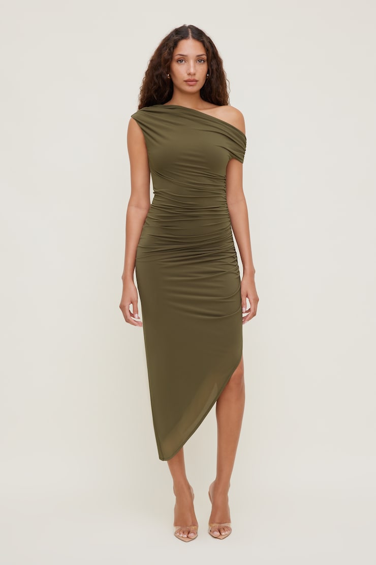 Robe midi asymétrique Veronica