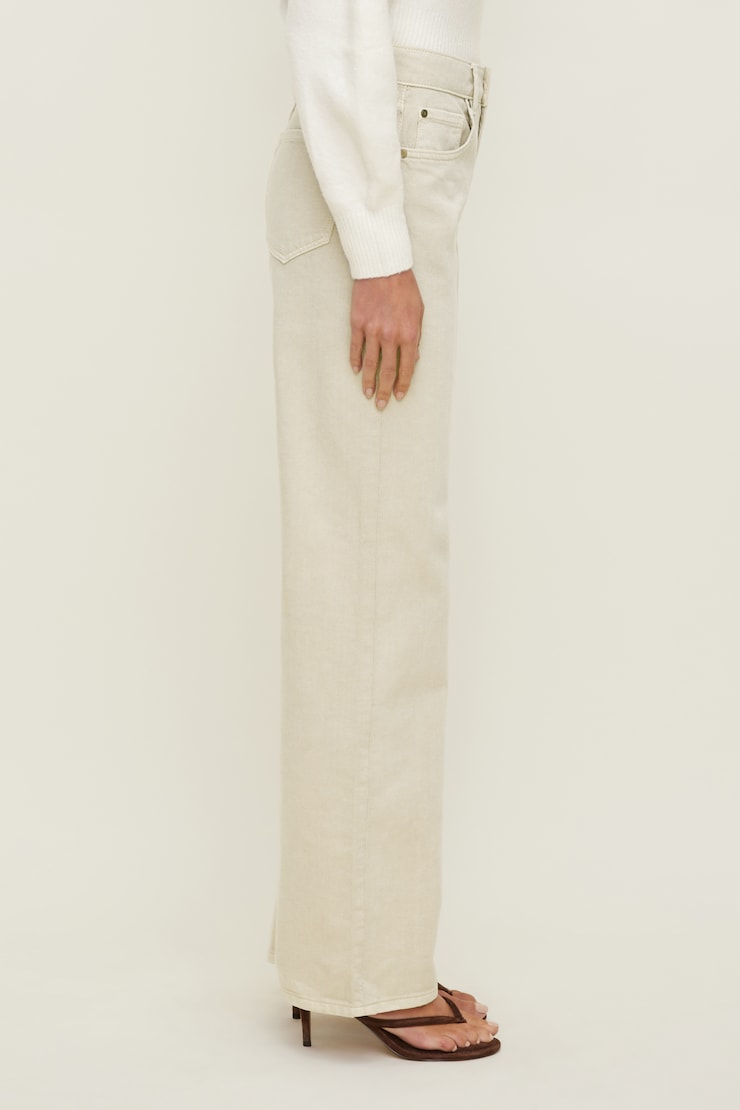Heidi High Rise Wide Leg Jeans Rainy Day Beige large