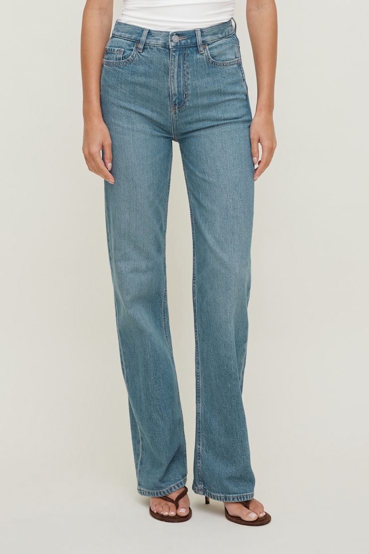 Reese Ultra High Rise Straight Leg Jeans Light Indigo / Midas Blue large