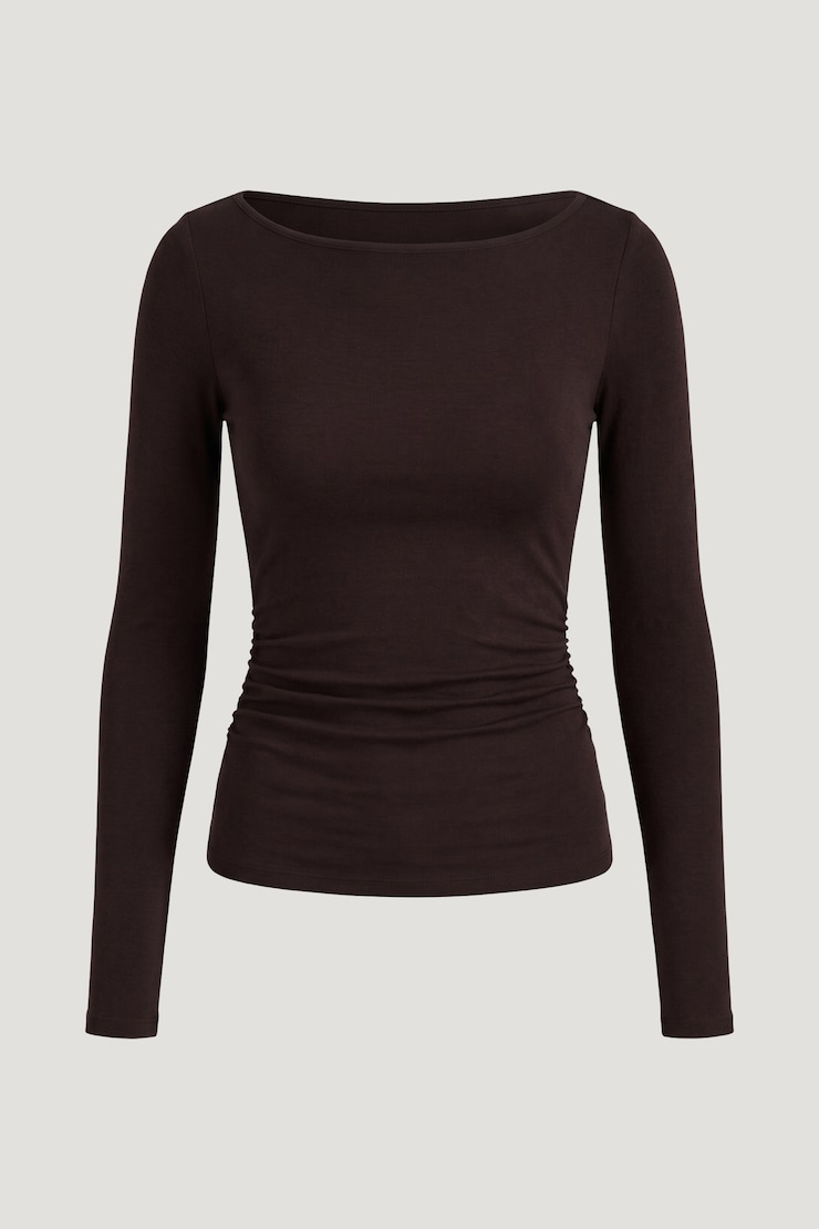 Stella Long Sleeve T Shirt Cherry Lacquer Burgundy large
