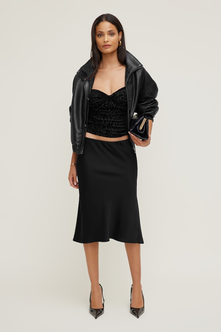 Monet Burnout Top Jet Black large