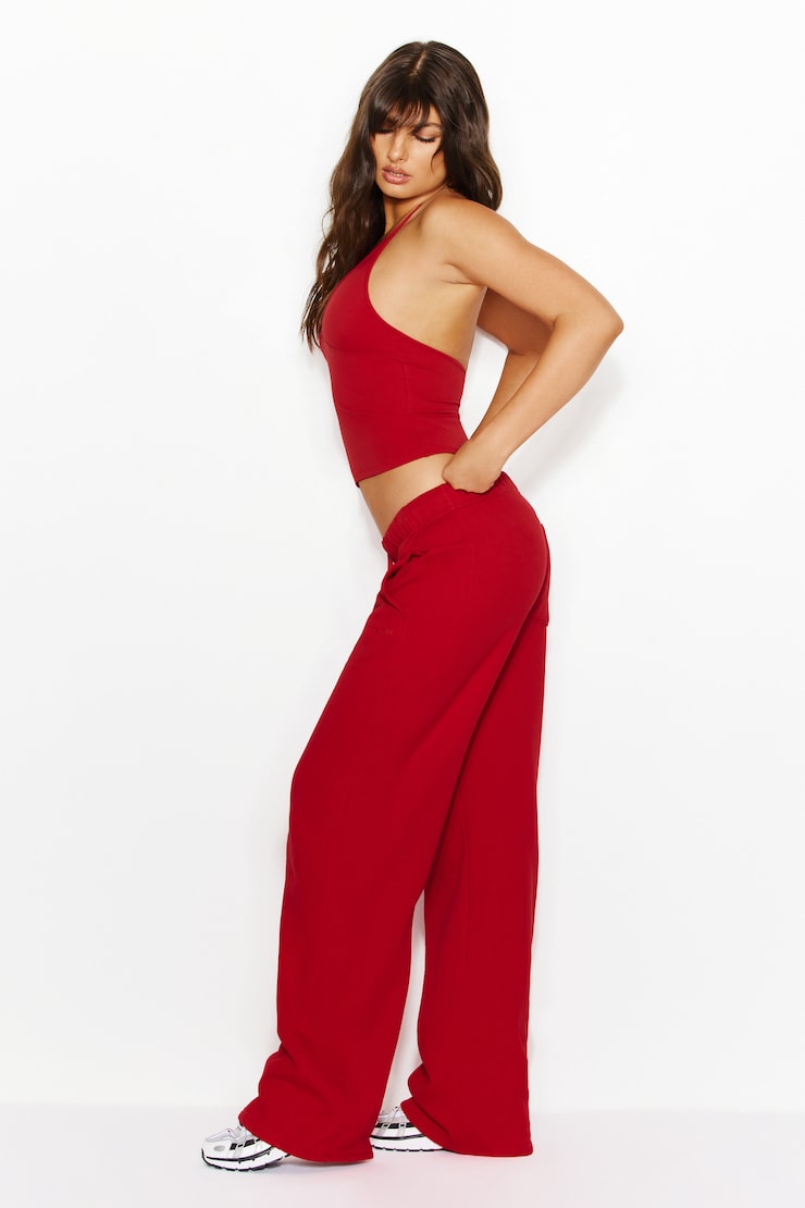UltraFleece Straight Leg Sweatpants, Scarlet Flame Red, large