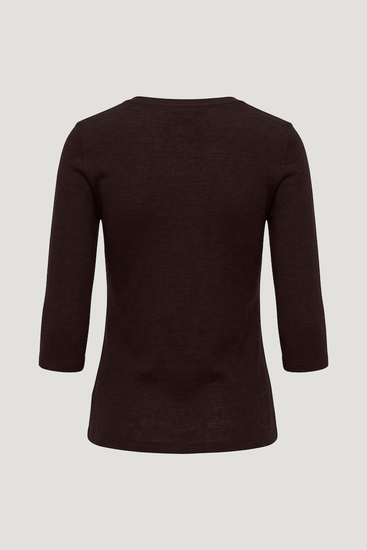 3/4 Sleeve Cardigan Cherry Lacquer Burgundy large