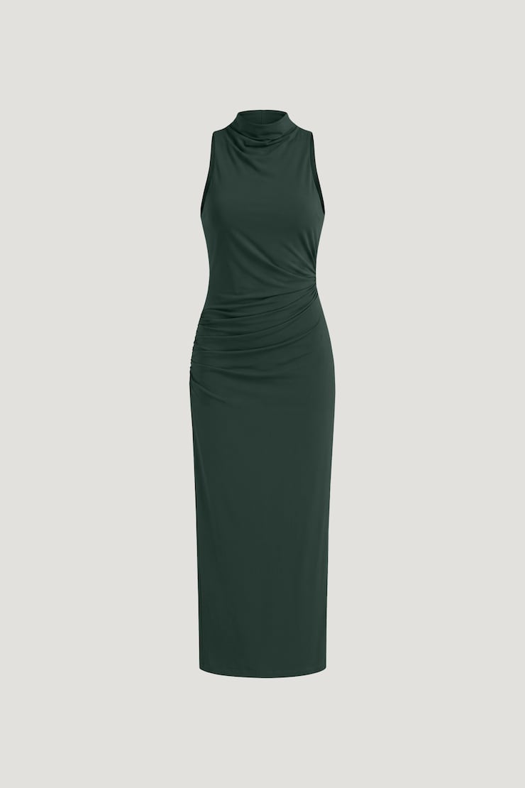 Willow Sculpt Maxi Dress DARKEST SPRUCE large