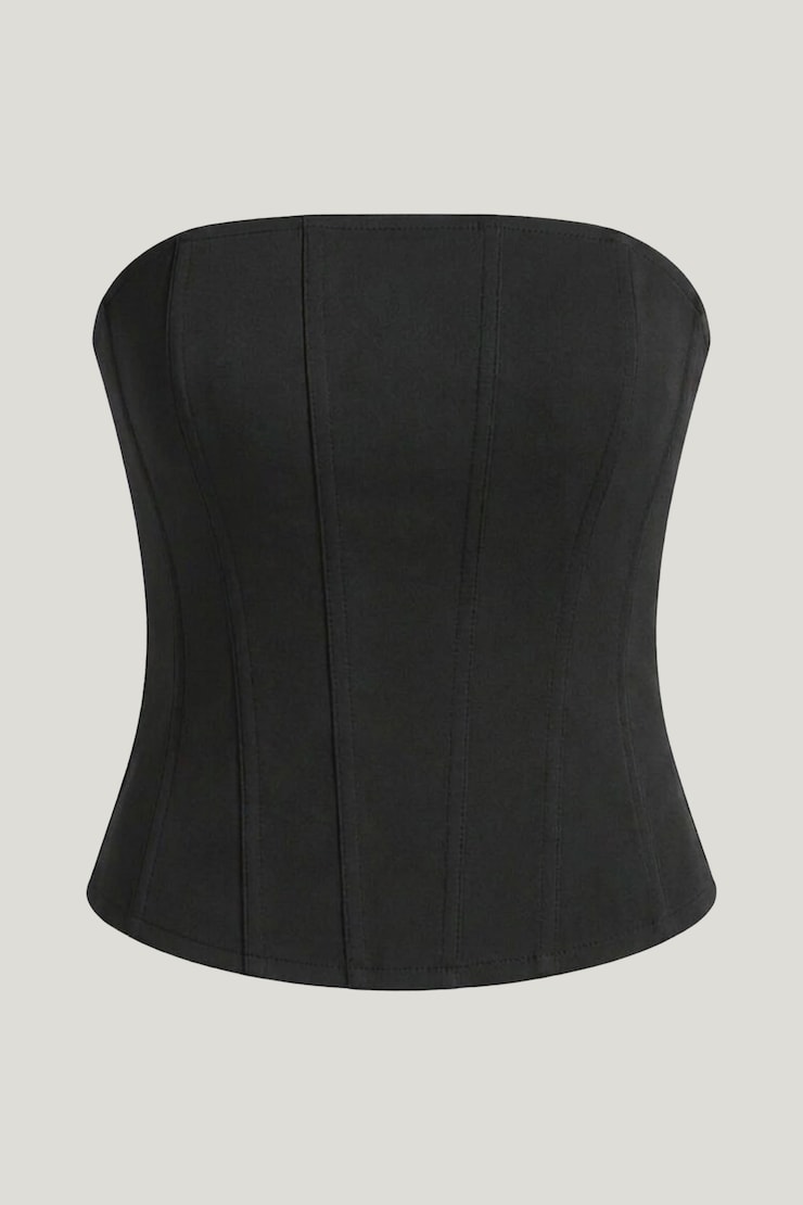 Mesh Corset Top Jet Black large