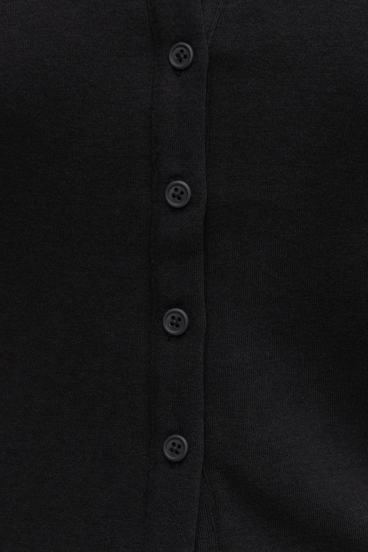 3/4 Sleeve Cardigan Jet Black large