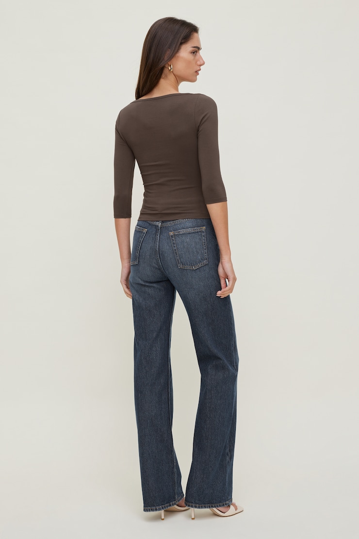 Reese Ultra High Rise Straight Leg Jeans Medium Dark Indigo / Lapis Blue large