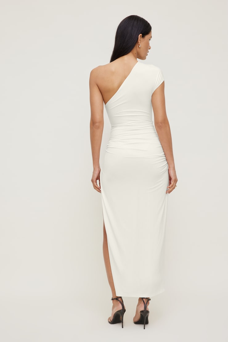 Sculpt Slit Maxi Dress Snow White large