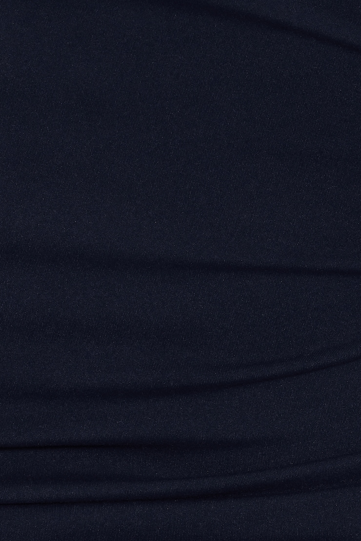 Sleek 3/4 Sleeve Polo Top, Naughty Navy Blue, large