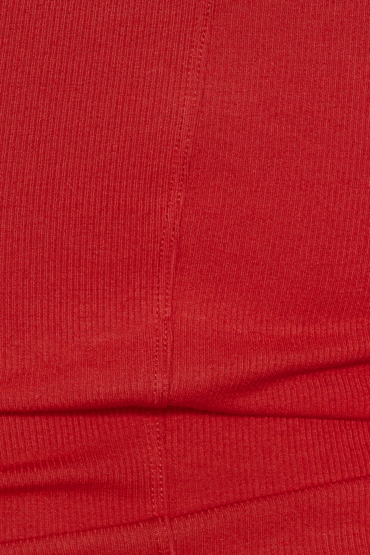 SnatchRib Crewneck T-Shirt, Scarlet Flame Red, large