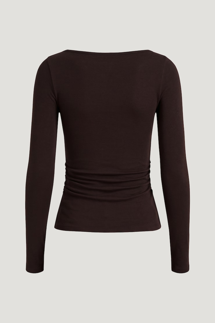 Stella Long Sleeve T Shirt Cherry Lacquer Burgundy large