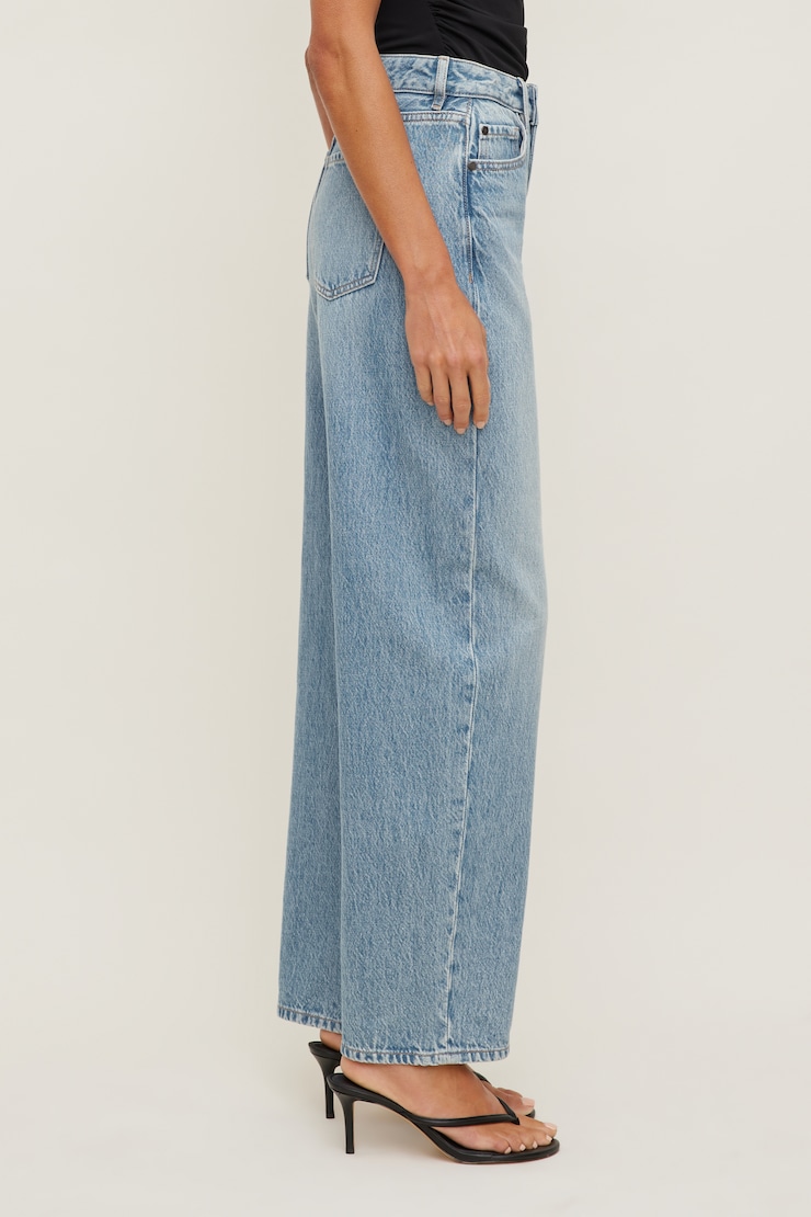 Kennedy High Rise Barrel Leg Jeans Medium Light Indigo / Blue Rebellion large